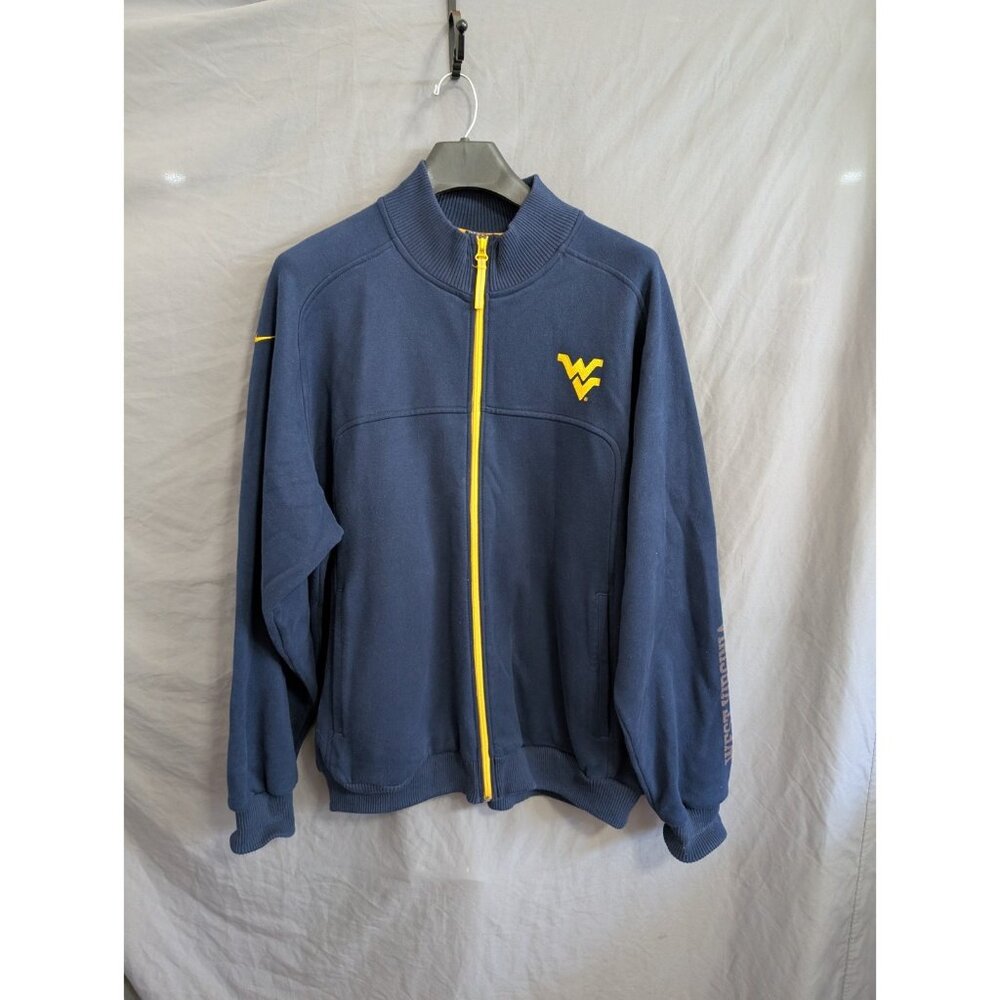 Nike Team Full Zip Sweater Jacket West Virginia Mountaineers Size XL WVU Cotton